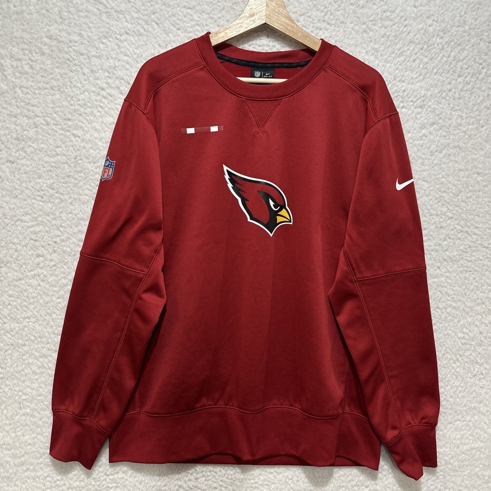 Nike NFL On Field ST. LOUIS CARDINALS Men's Red Long Sleeve Sweatshirt‎ Size L